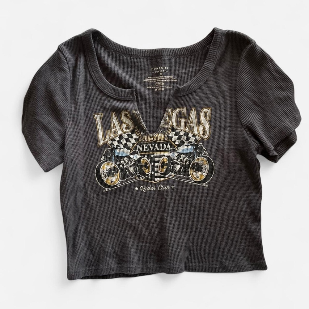 Homegirl Society Charcoal Women’s Las Vegas Graphic Tee